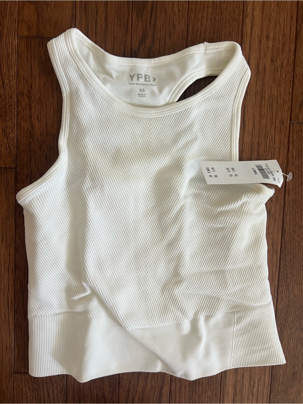 Abercrombie YPB White Ribbed Racerback Tank Top - XS